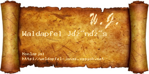 Waldapfel Jónás névjegykártya