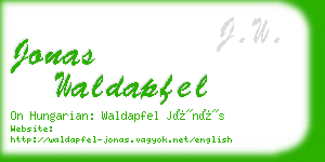 jonas waldapfel business card